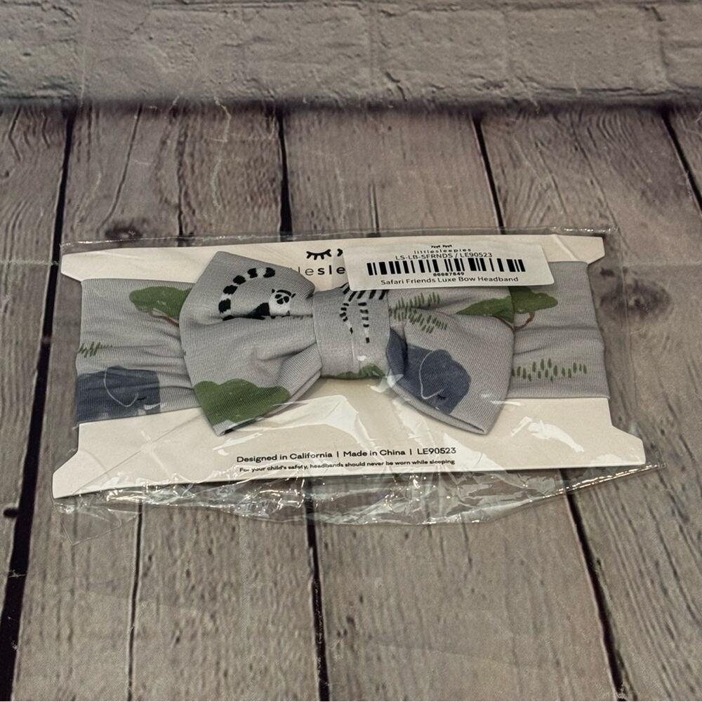 Little Sleepies Safari Friends Luxe Bow Headband